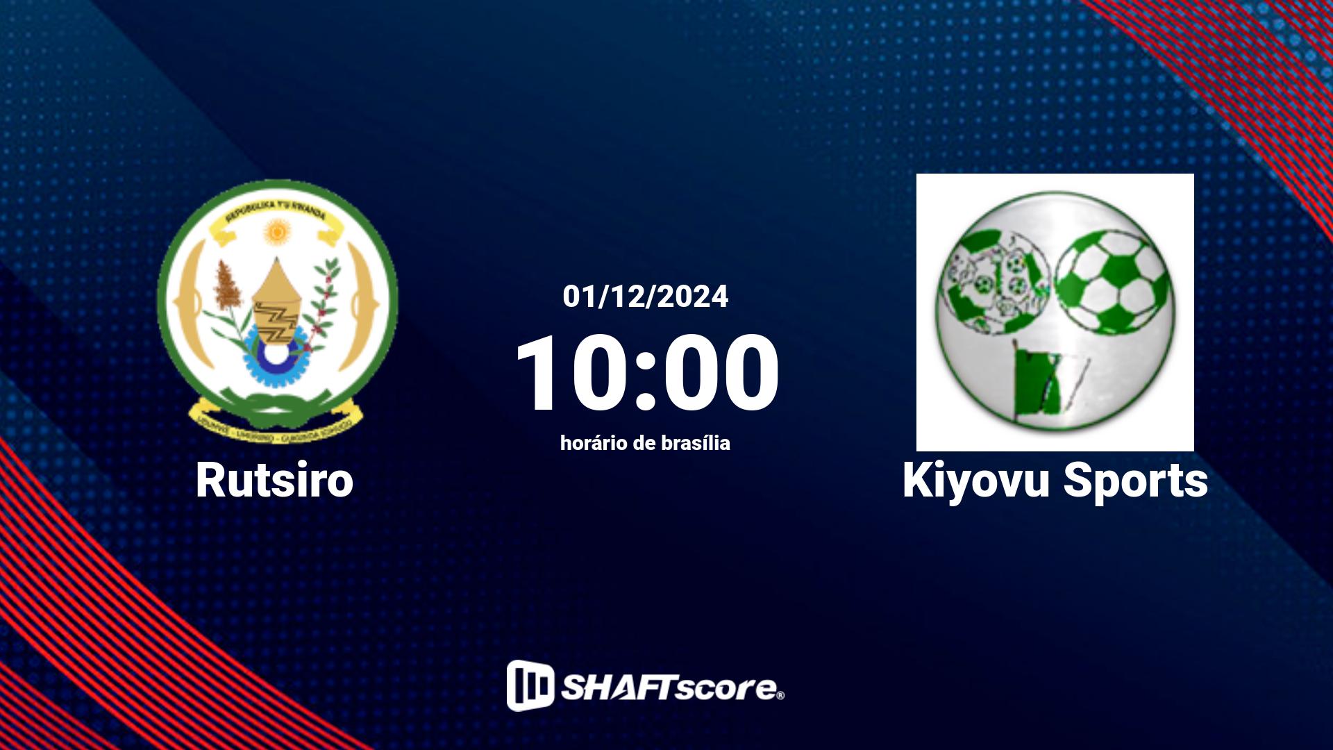 Estatísticas do jogo Rutsiro vs Kiyovu Sports 01.12 10:00