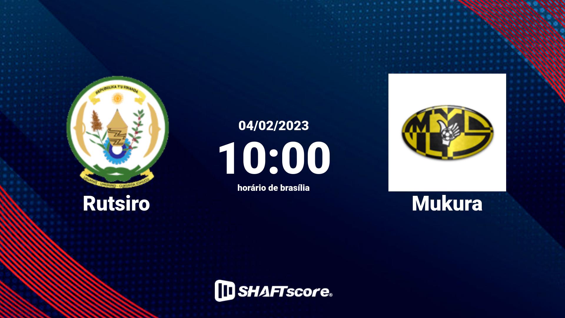 Estatísticas do jogo Rutsiro vs Mukura 04.02 10:00