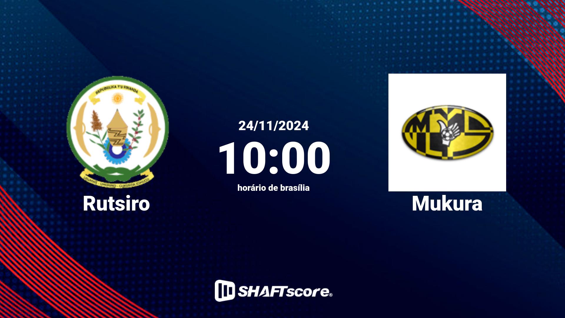 Estatísticas do jogo Rutsiro vs Mukura 24.11 10:00