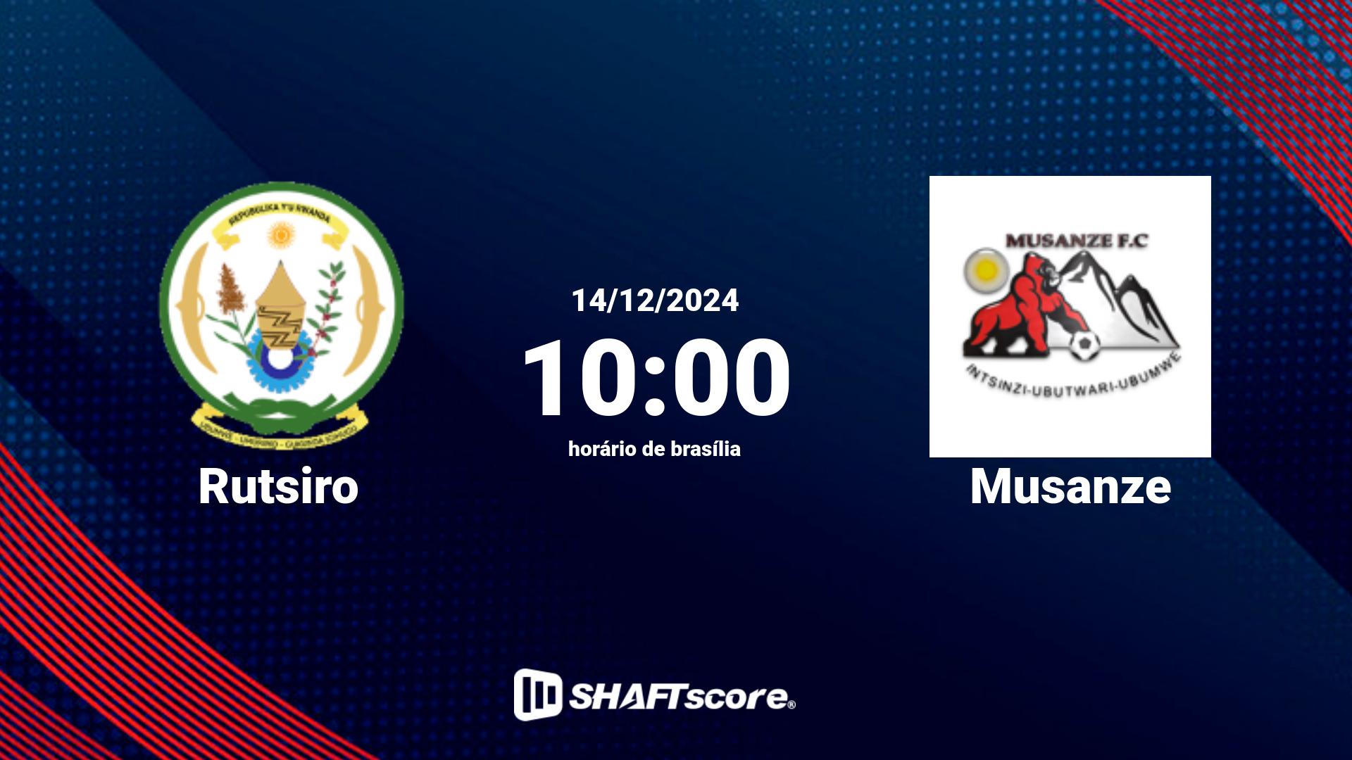 Estatísticas do jogo Rutsiro vs Musanze 14.12 10:00