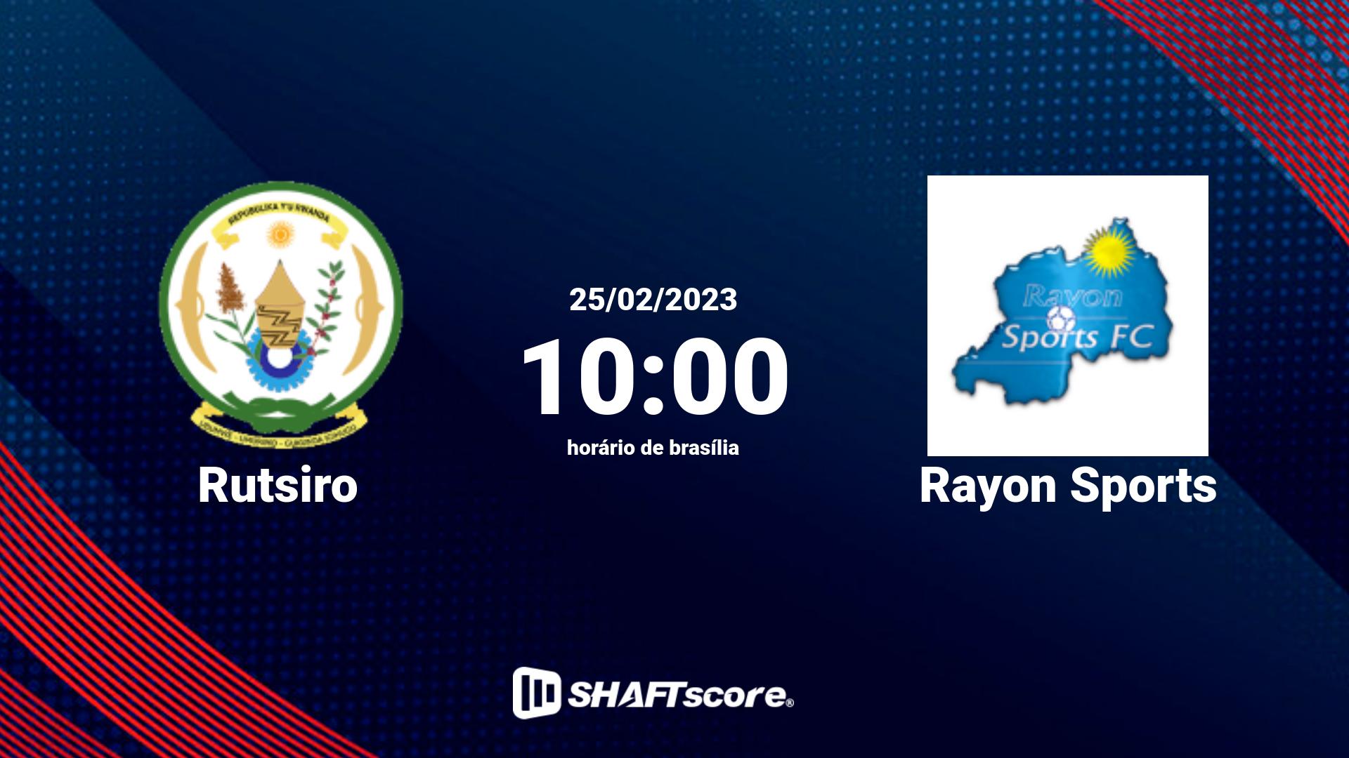 Estatísticas do jogo Rutsiro vs Rayon Sports 25.02 10:00