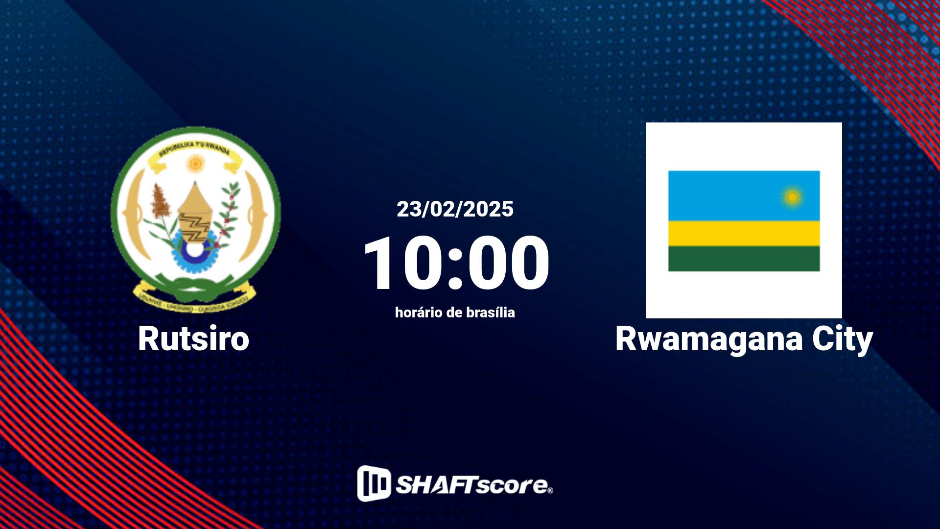 Estatísticas do jogo Rutsiro vs Rwamagana City 23.02 10:00