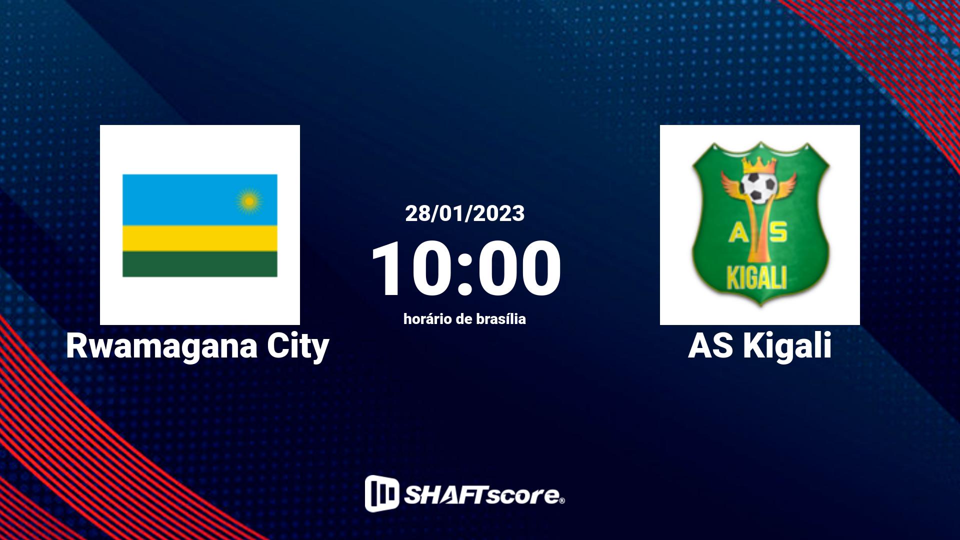 Estatísticas do jogo Rwamagana City vs AS Kigali 28.01 10:00