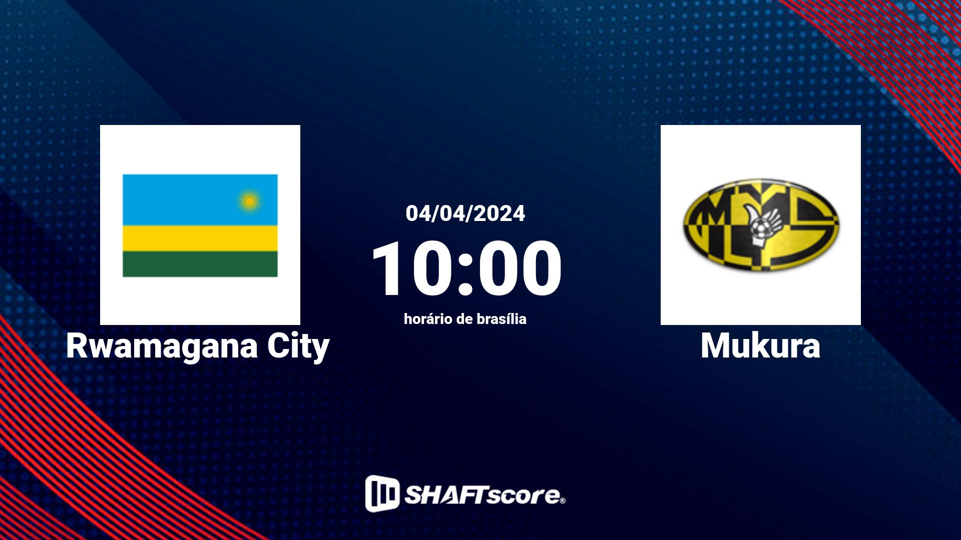 Estatísticas do jogo Rwamagana City vs Mukura 04.04 10:00