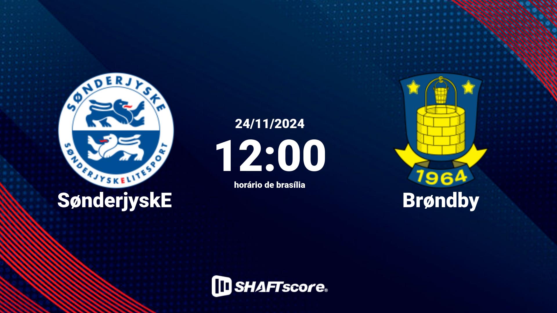 Estatísticas do jogo SønderjyskE vs Brøndby 24.11 12:00