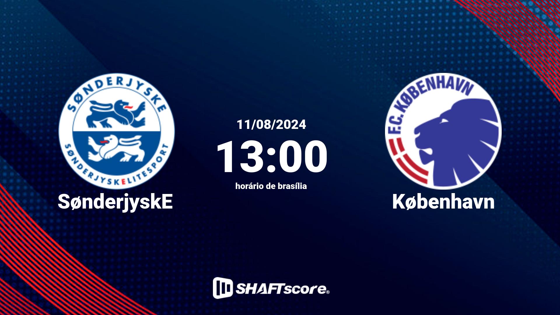 Estatísticas do jogo SønderjyskE vs København 11.08 13:00