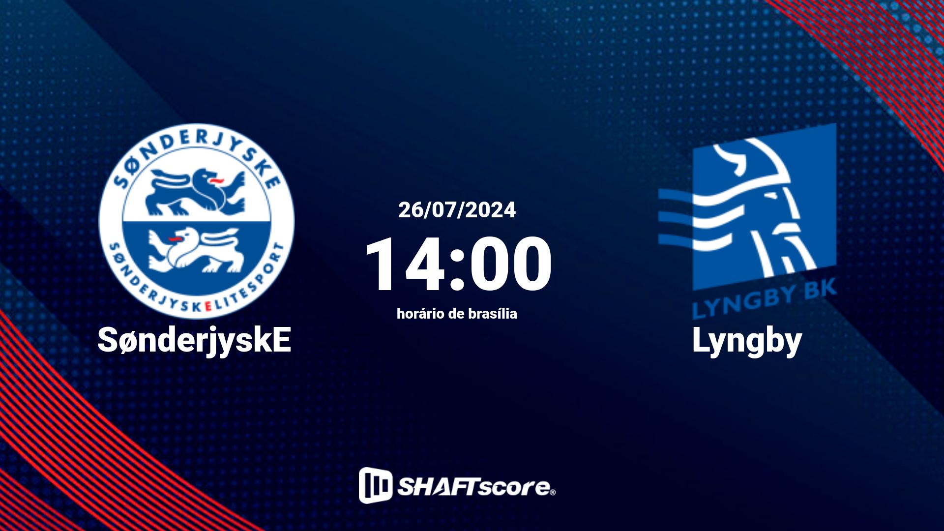 Estatísticas do jogo SønderjyskE vs Lyngby 26.07 14:00