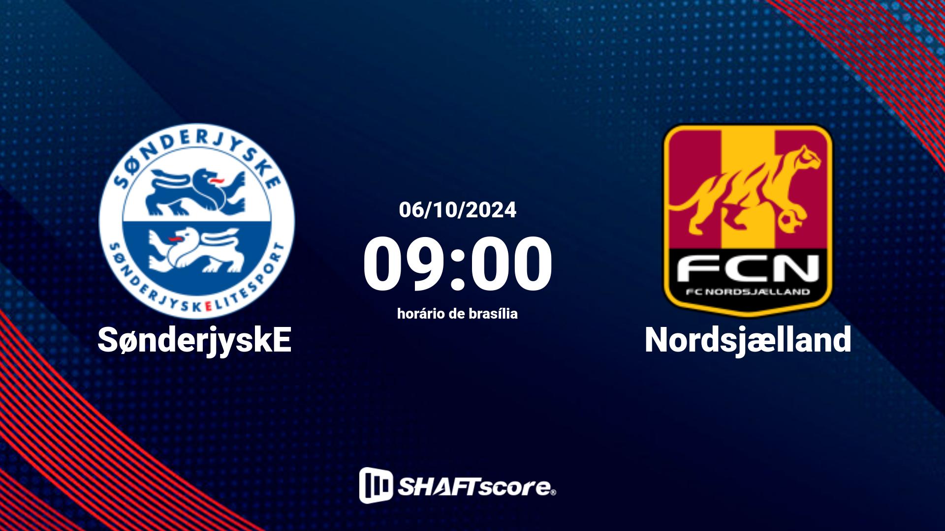 Estatísticas do jogo SønderjyskE vs Nordsjælland 06.10 09:00