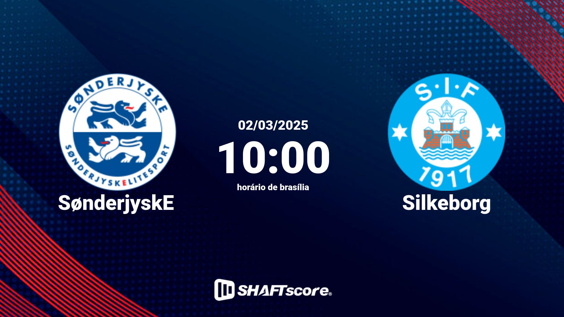 Estatísticas do jogo SønderjyskE vs Silkeborg 02.03 10:00