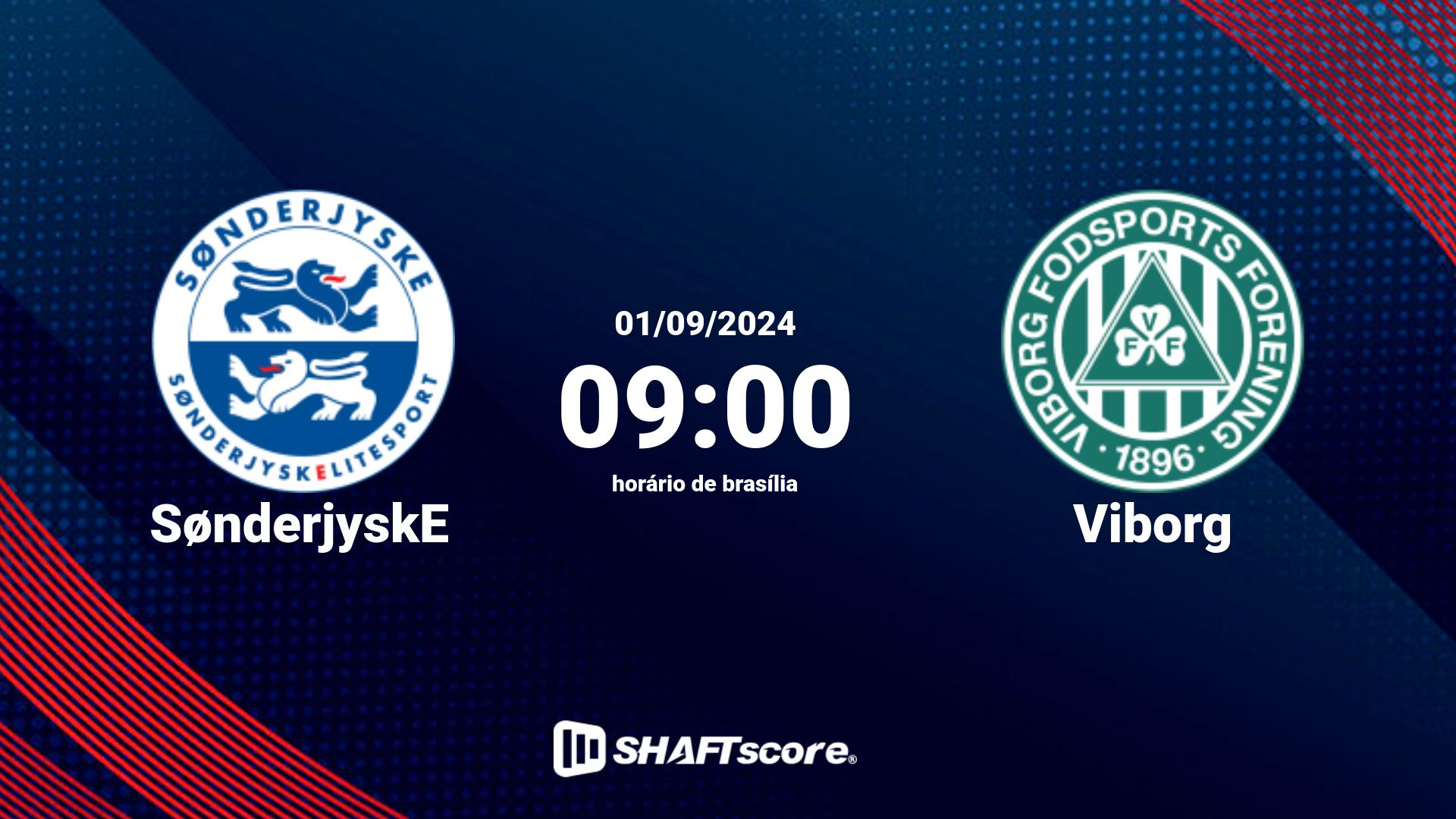 Estatísticas do jogo SønderjyskE vs Viborg 01.09 09:00