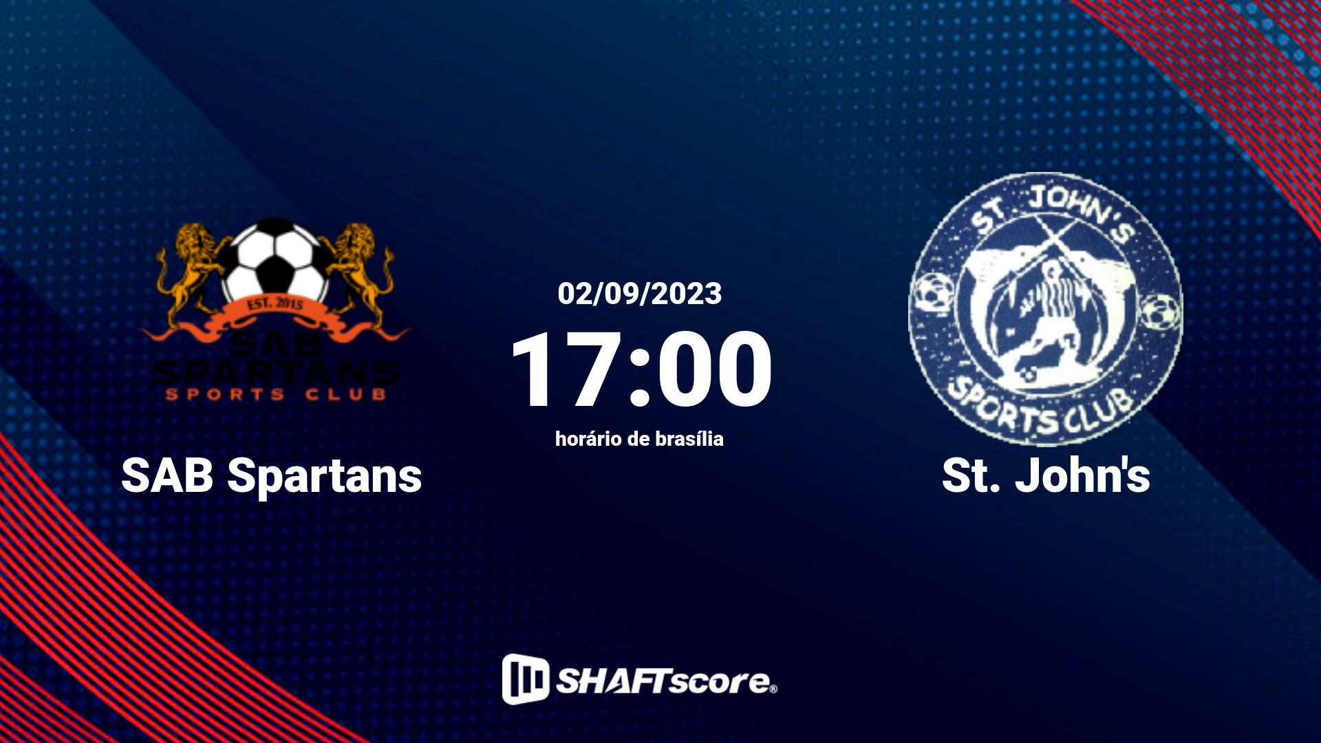 Estatísticas do jogo SAB Spartans vs St. John's 02.09 17:00