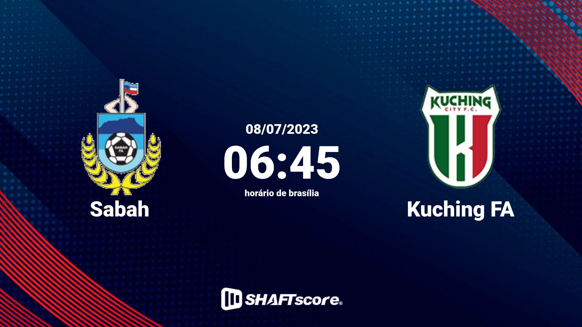 Estatísticas do jogo Sabah vs Kuching FA 08.07 06:45