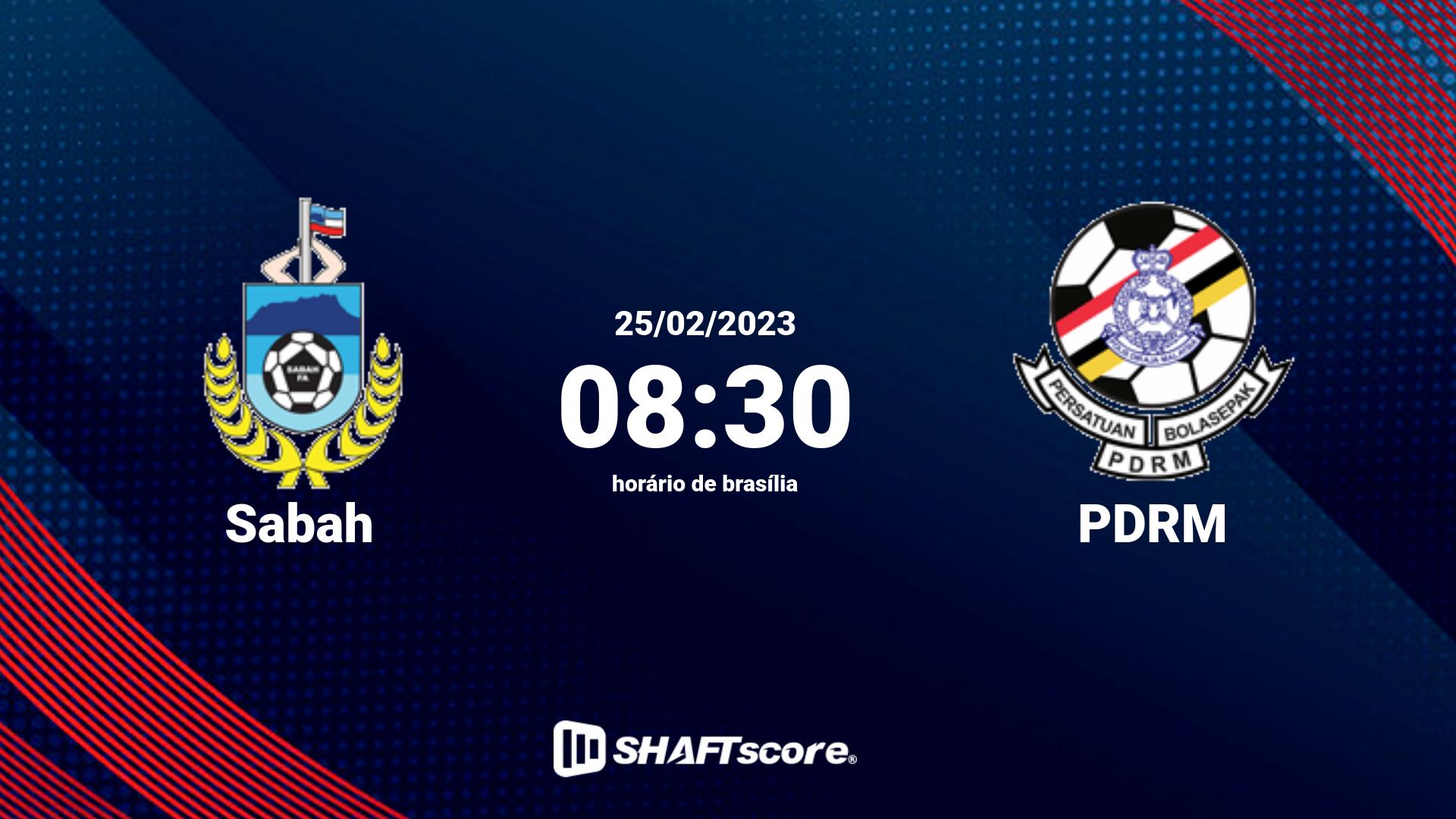 Estatísticas do jogo Sabah vs PDRM 25.02 08:30