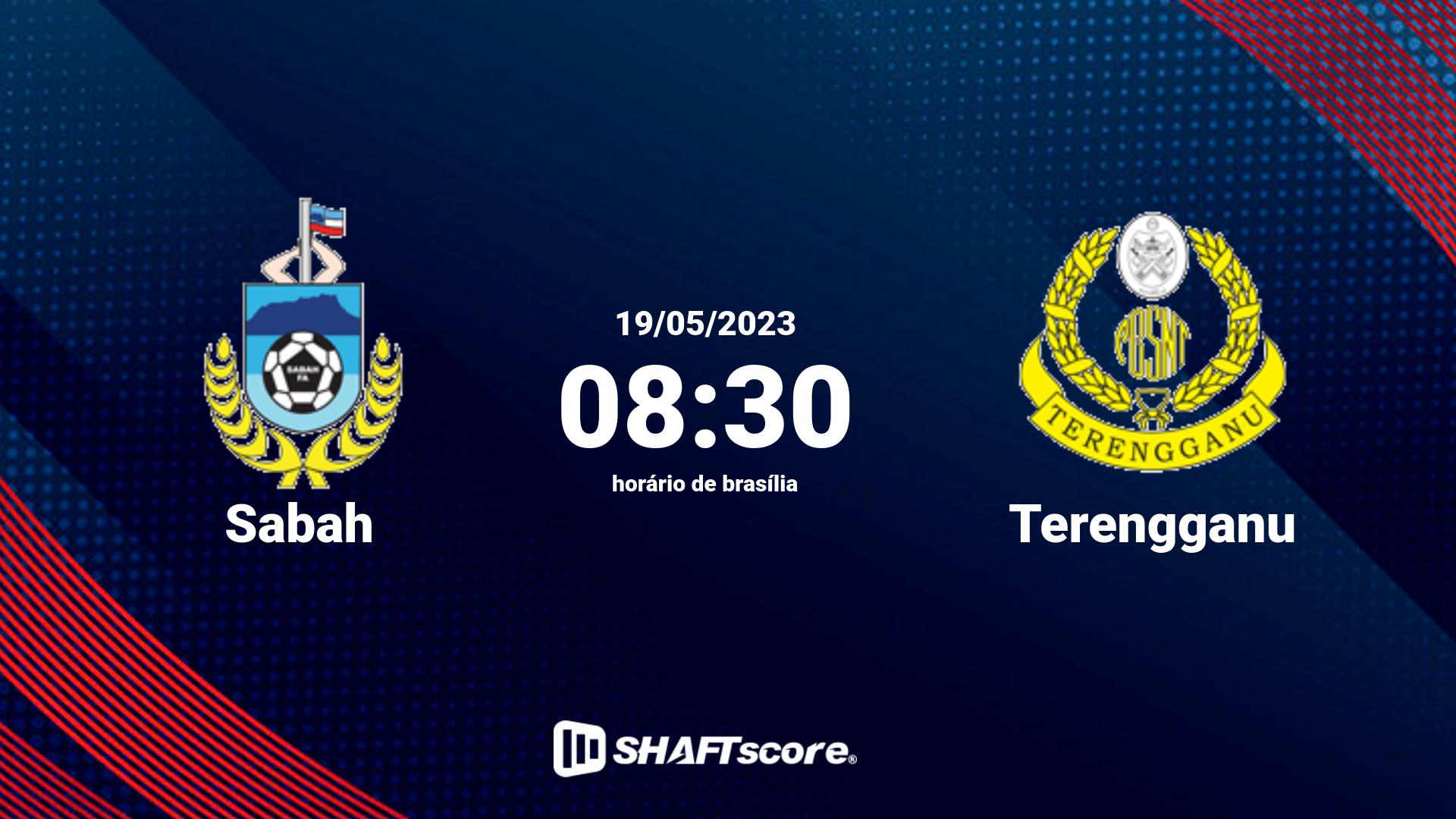 Estatísticas do jogo Sabah vs Terengganu 19.05 08:30