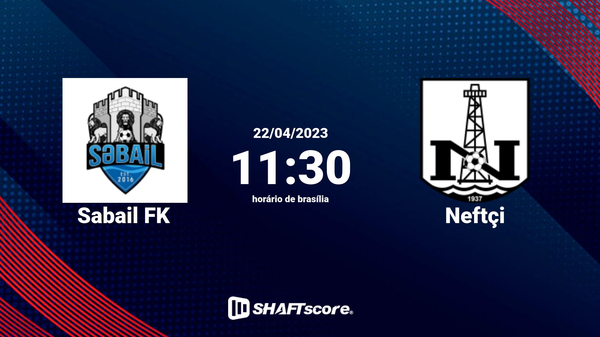 Estatísticas do jogo Sabail FK vs Neftçi 22.04 11:30