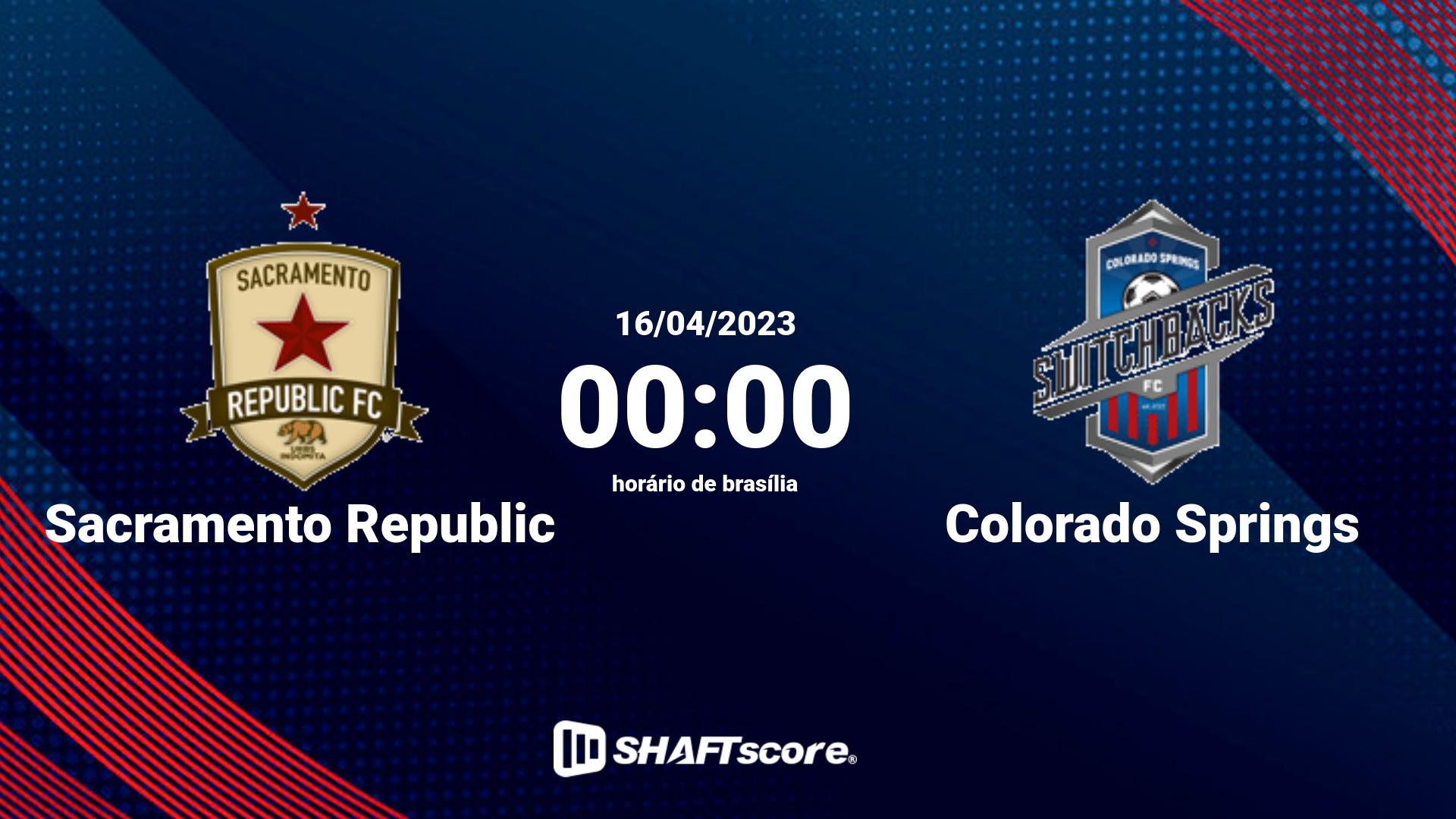 Estatísticas do jogo Sacramento Republic vs Colorado Springs 16.04 00:00