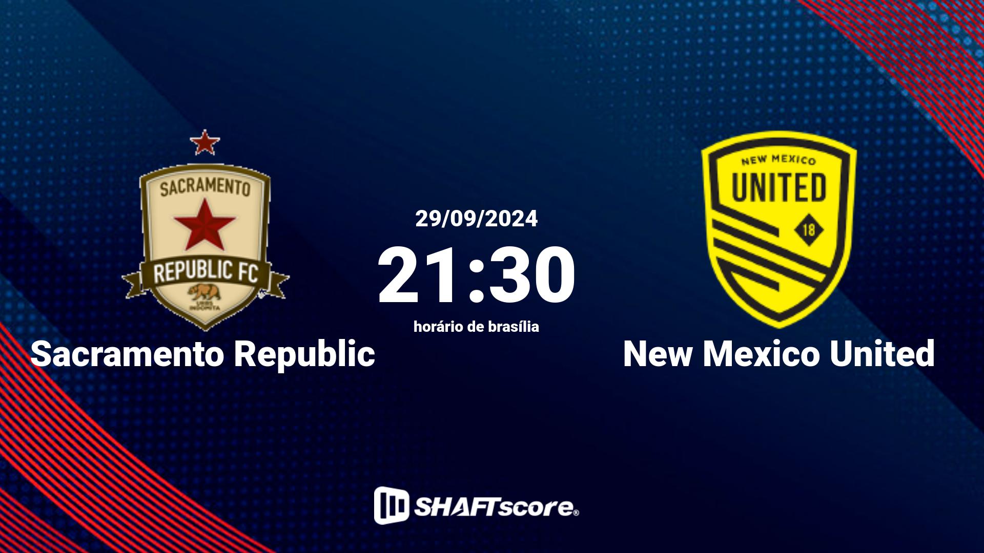 Estatísticas do jogo Sacramento Republic vs New Mexico United 29.09 21:30