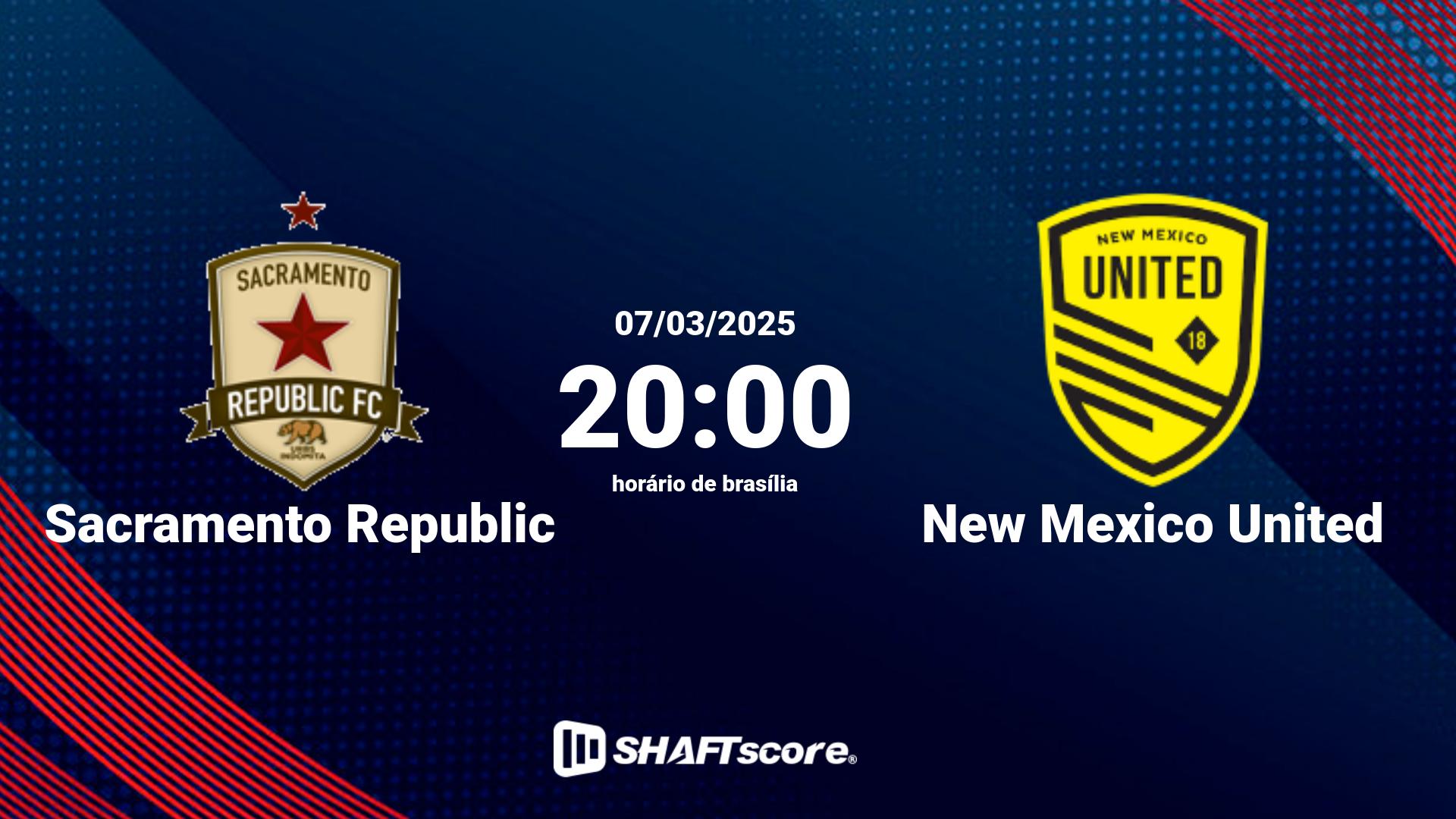 Estatísticas do jogo Sacramento Republic vs New Mexico United 07.03 20:00