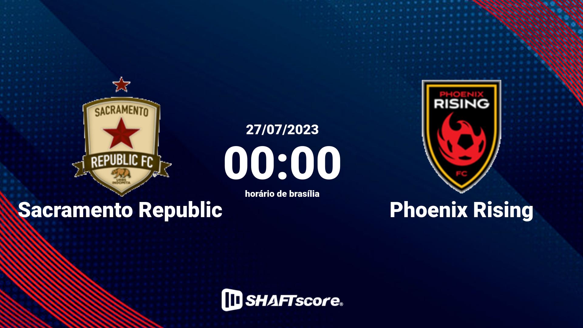 Estatísticas do jogo Sacramento Republic vs Phoenix Rising 27.07 00:00