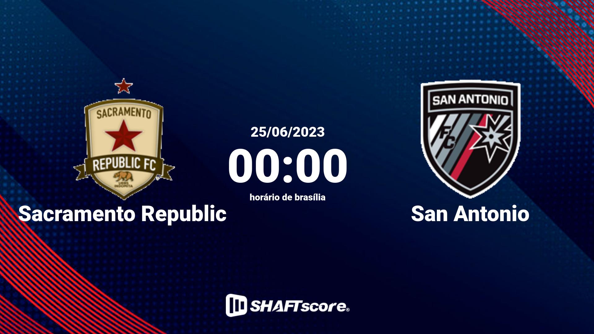 Estatísticas do jogo Sacramento Republic vs San Antonio 25.06 00:00