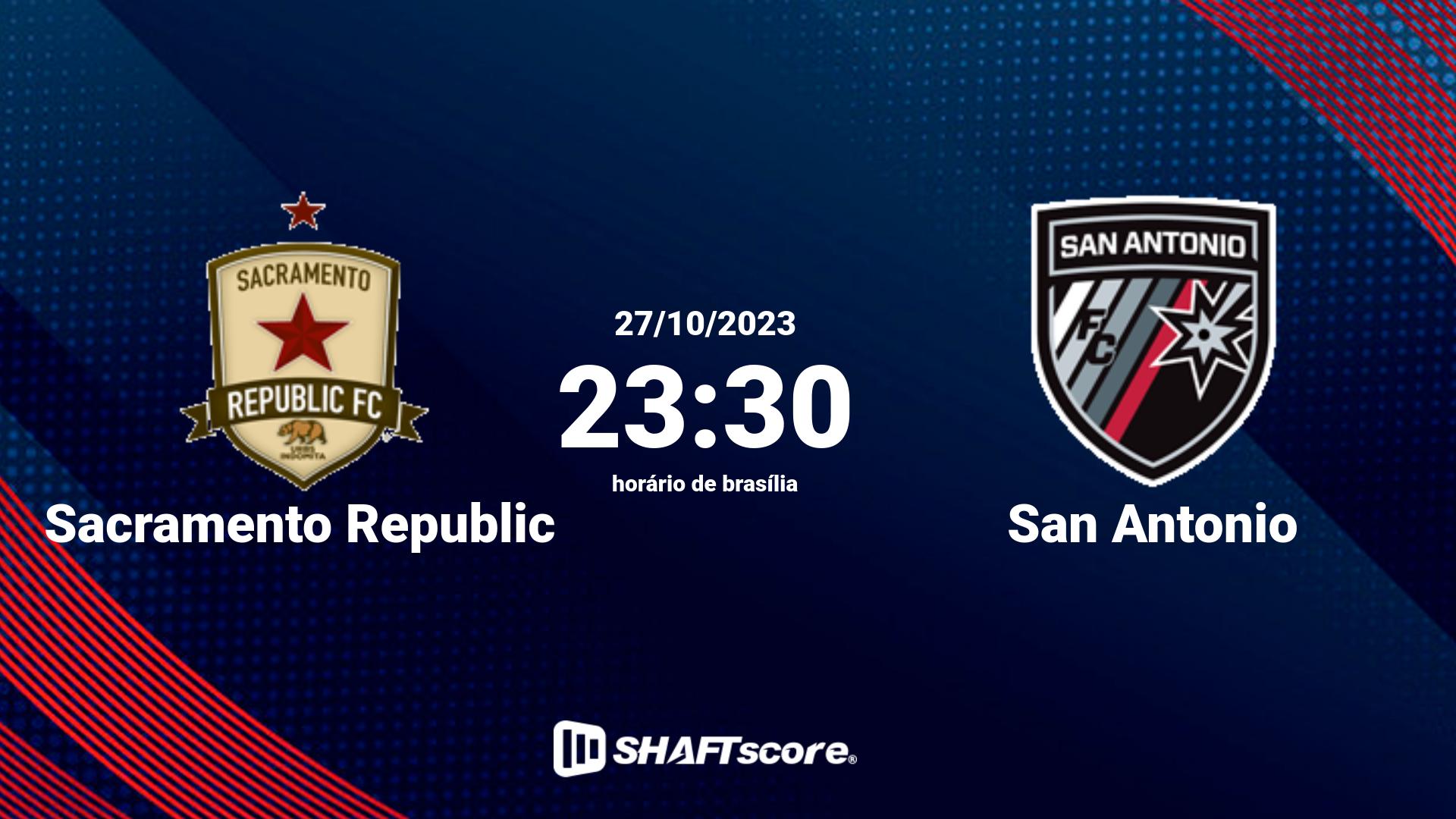 Estatísticas do jogo Sacramento Republic vs San Antonio 27.10 23:30