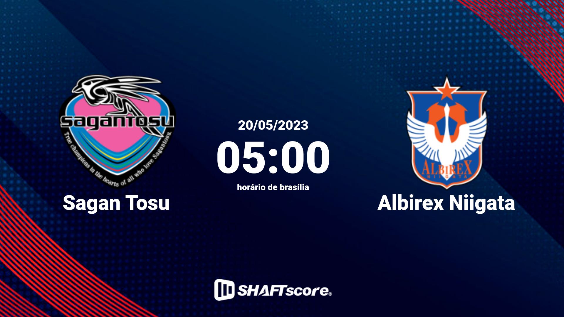 Estatísticas do jogo Sagan Tosu vs Albirex Niigata 20.05 05:00