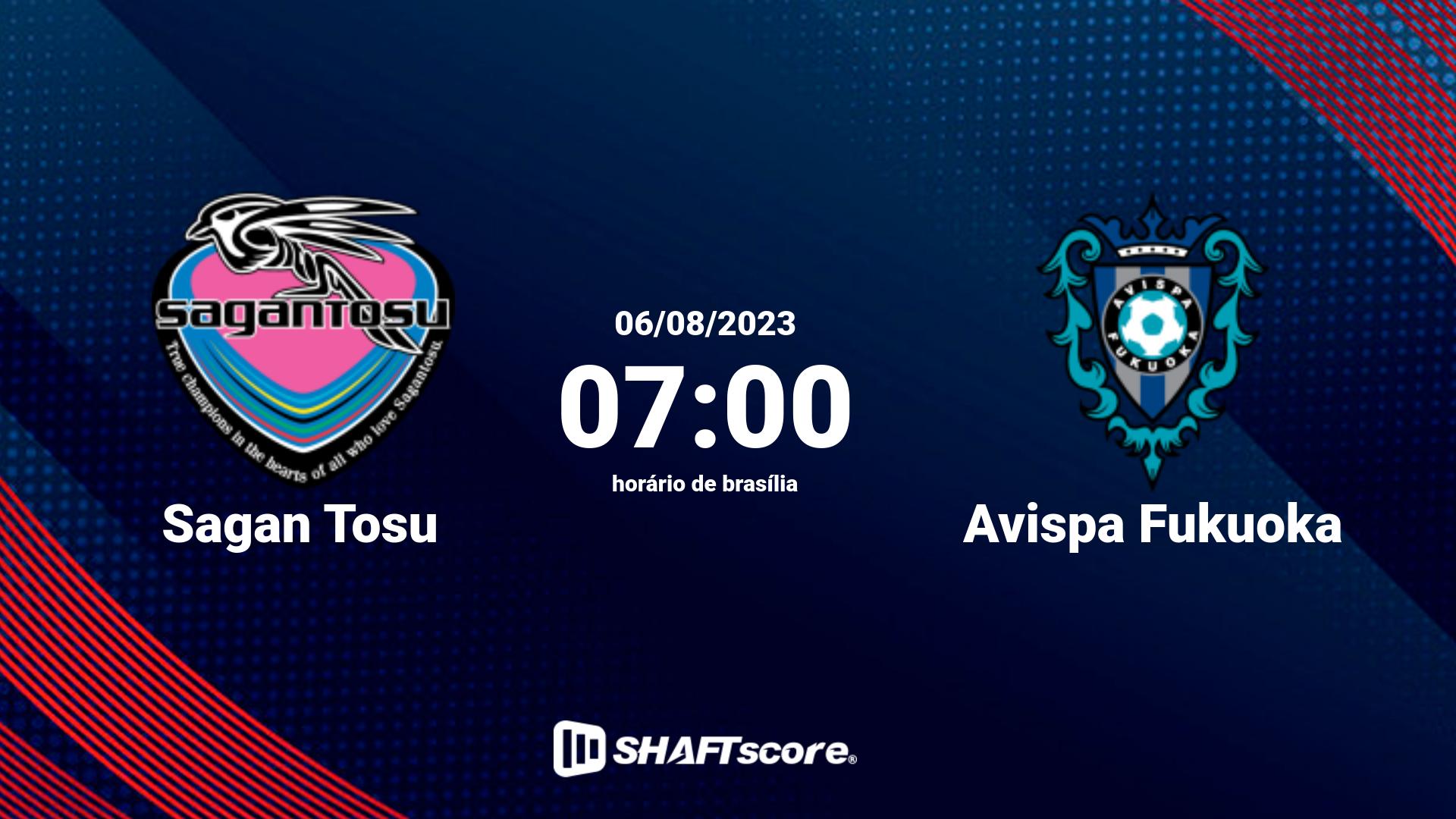 Estatísticas do jogo Sagan Tosu vs Avispa Fukuoka 06.08 07:00