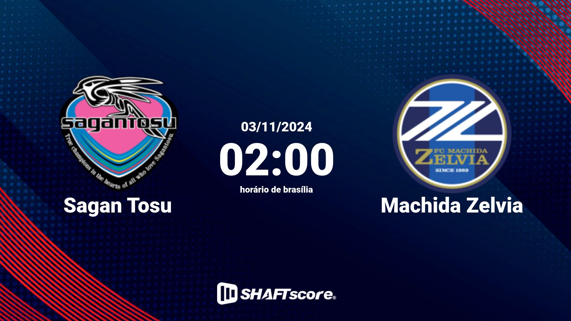 Estatísticas do jogo Sagan Tosu vs Machida Zelvia 03.11 02:00