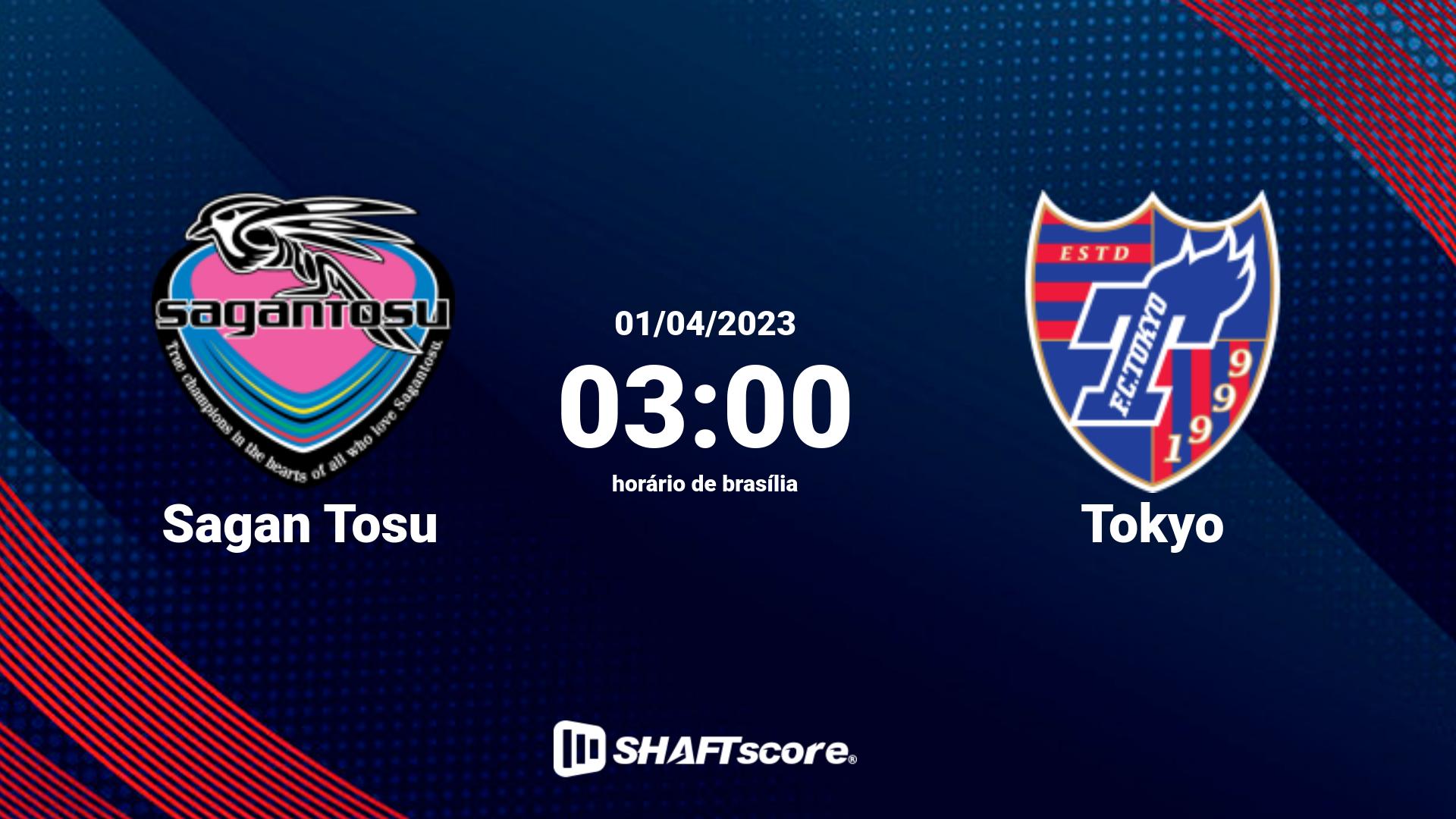 Estatísticas do jogo Sagan Tosu vs Tokyo 01.04 03:00