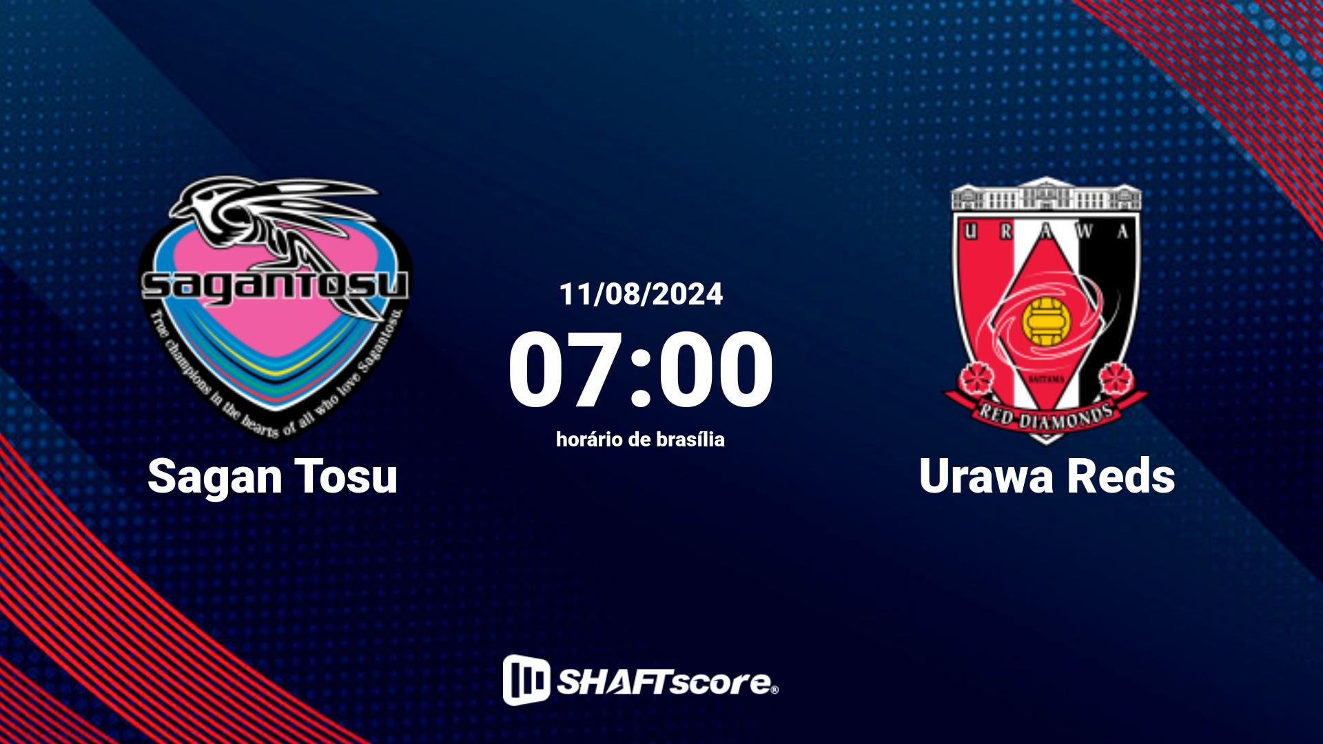 Estatísticas do jogo Sagan Tosu vs Urawa Reds 11.08 07:00