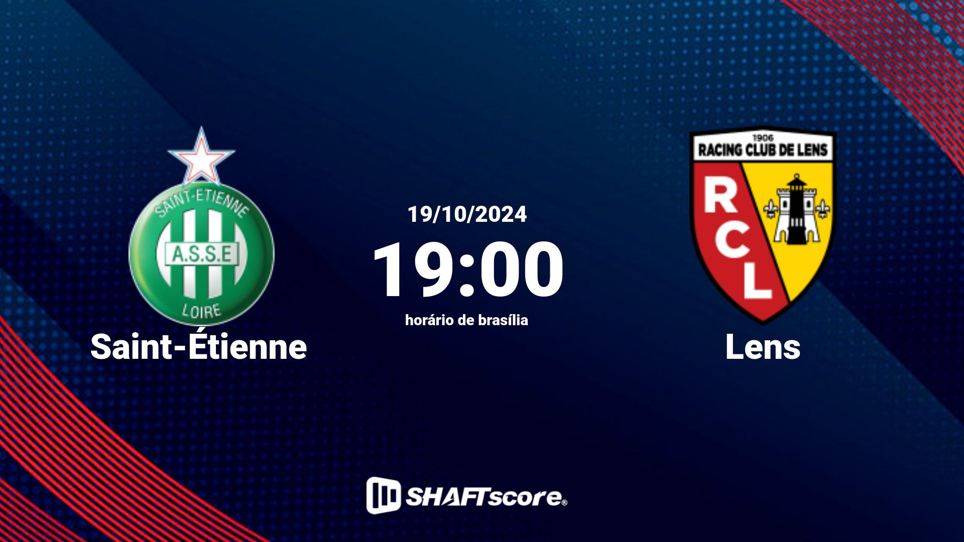 Estatísticas do jogo Saint-Étienne vs Lens 19.10 19:00