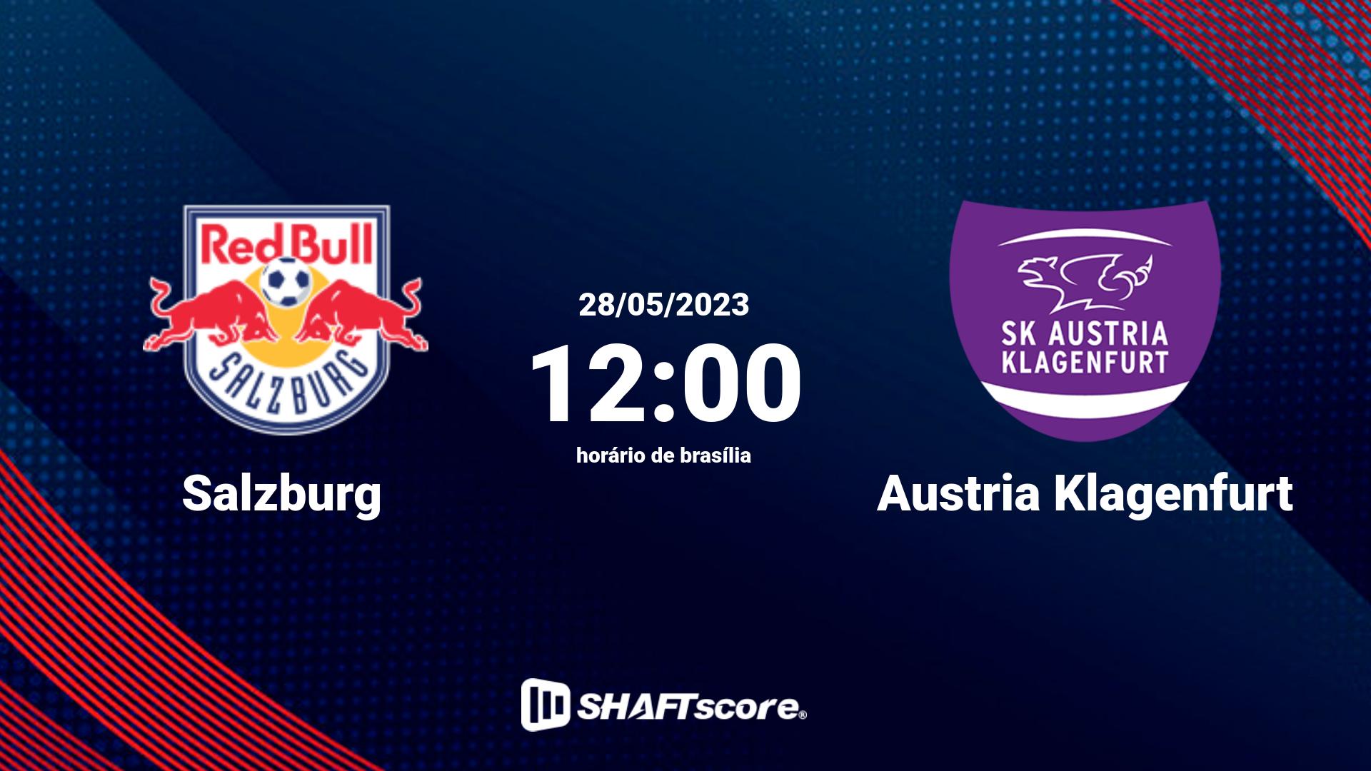 Estatísticas do jogo Salzburg vs Austria Klagenfurt 28.05 12:00