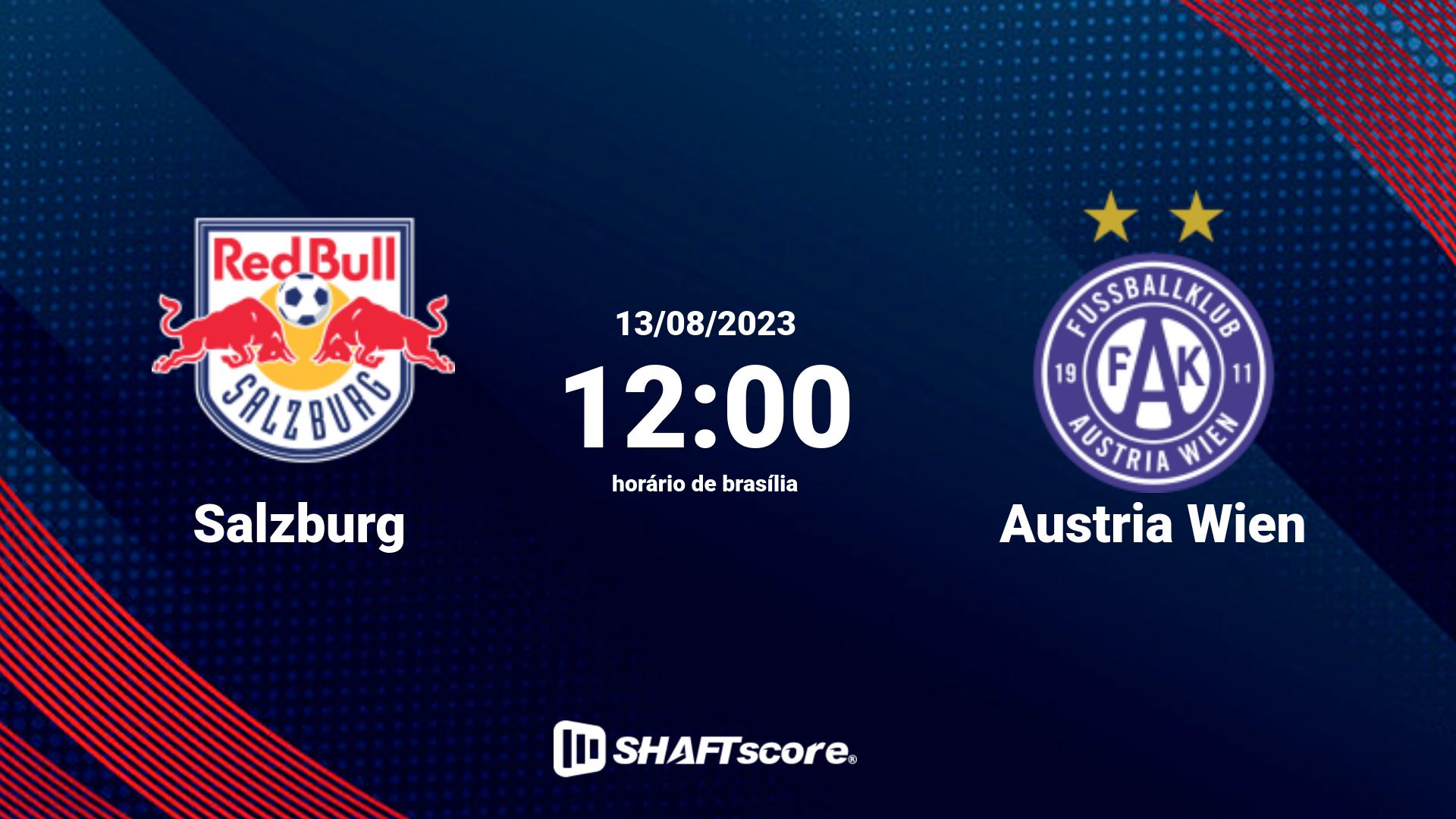 Estatísticas do jogo Salzburg vs Austria Wien 13.08 12:00