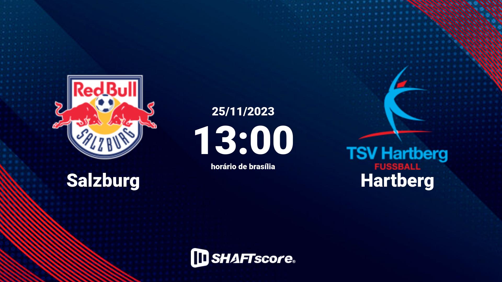 Estatísticas do jogo Salzburg vs Hartberg 25.11 13:00