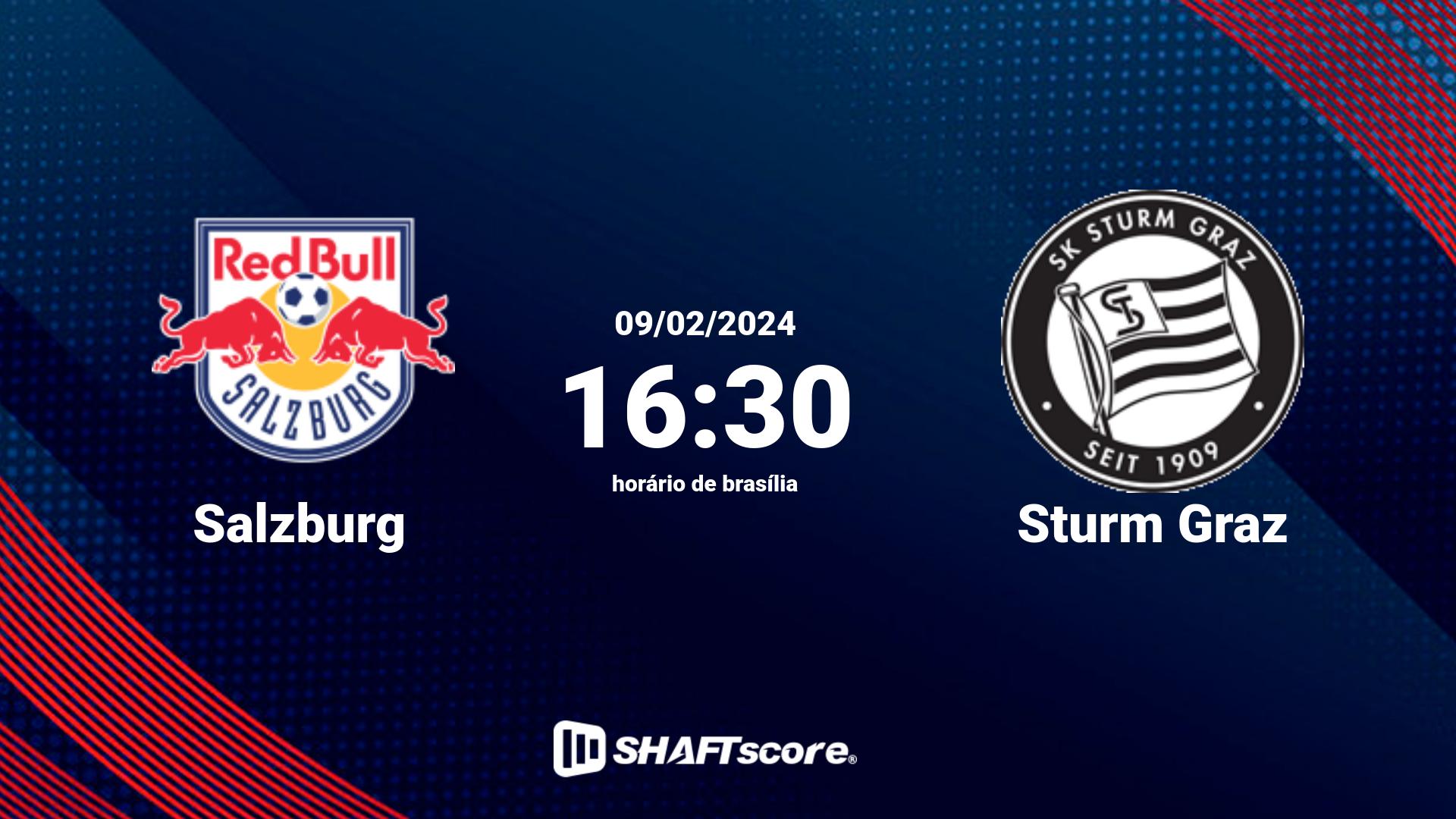 Estatísticas do jogo Salzburg vs Sturm Graz 09.02 16:30