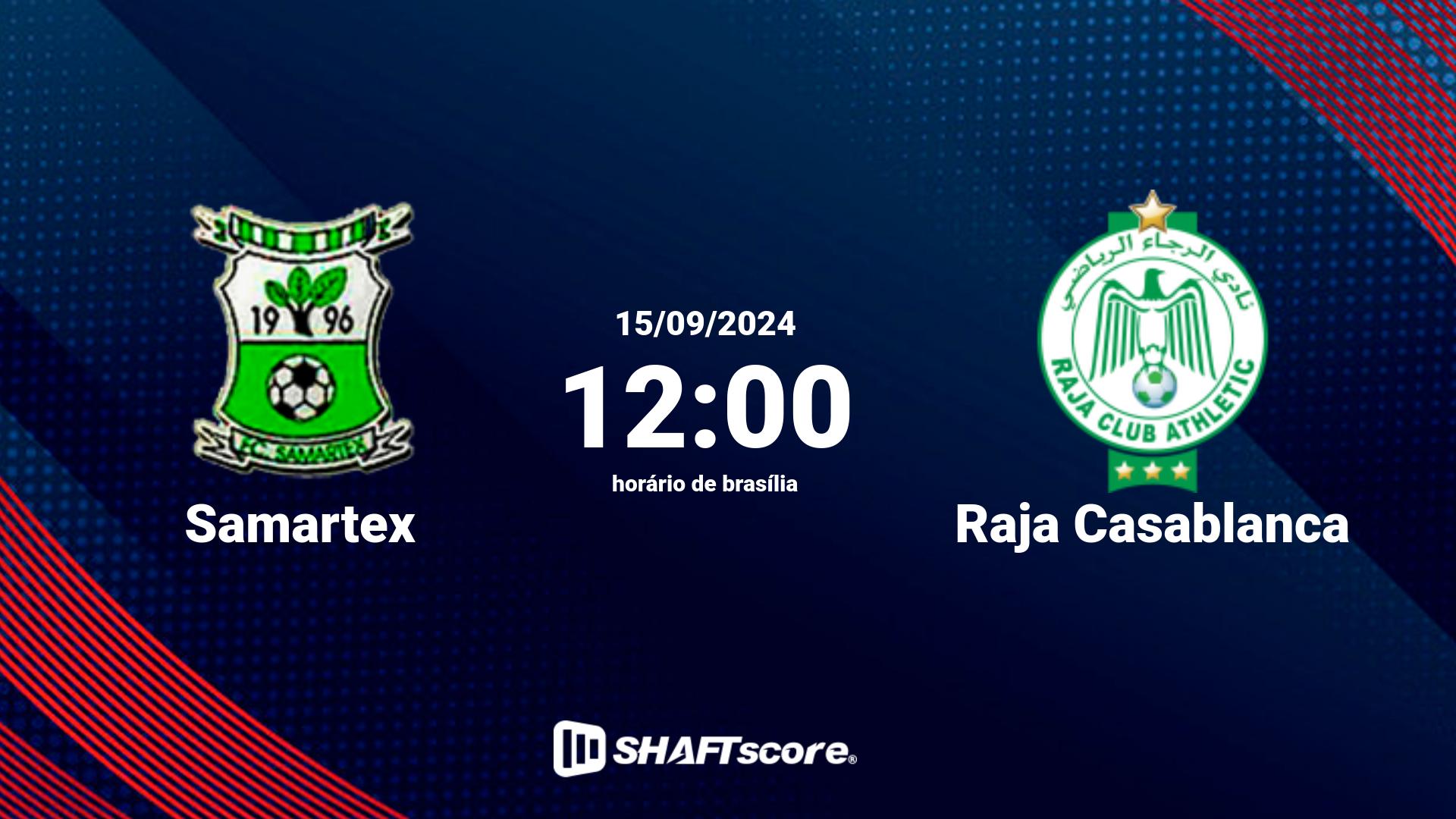 Estatísticas do jogo Samartex vs Raja Casablanca 15.09 12:00