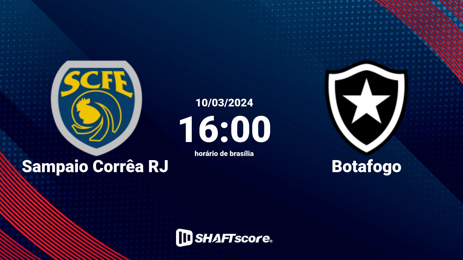 Estatísticas do jogo Sampaio Corrêa RJ vs Botafogo 10.03 16:00