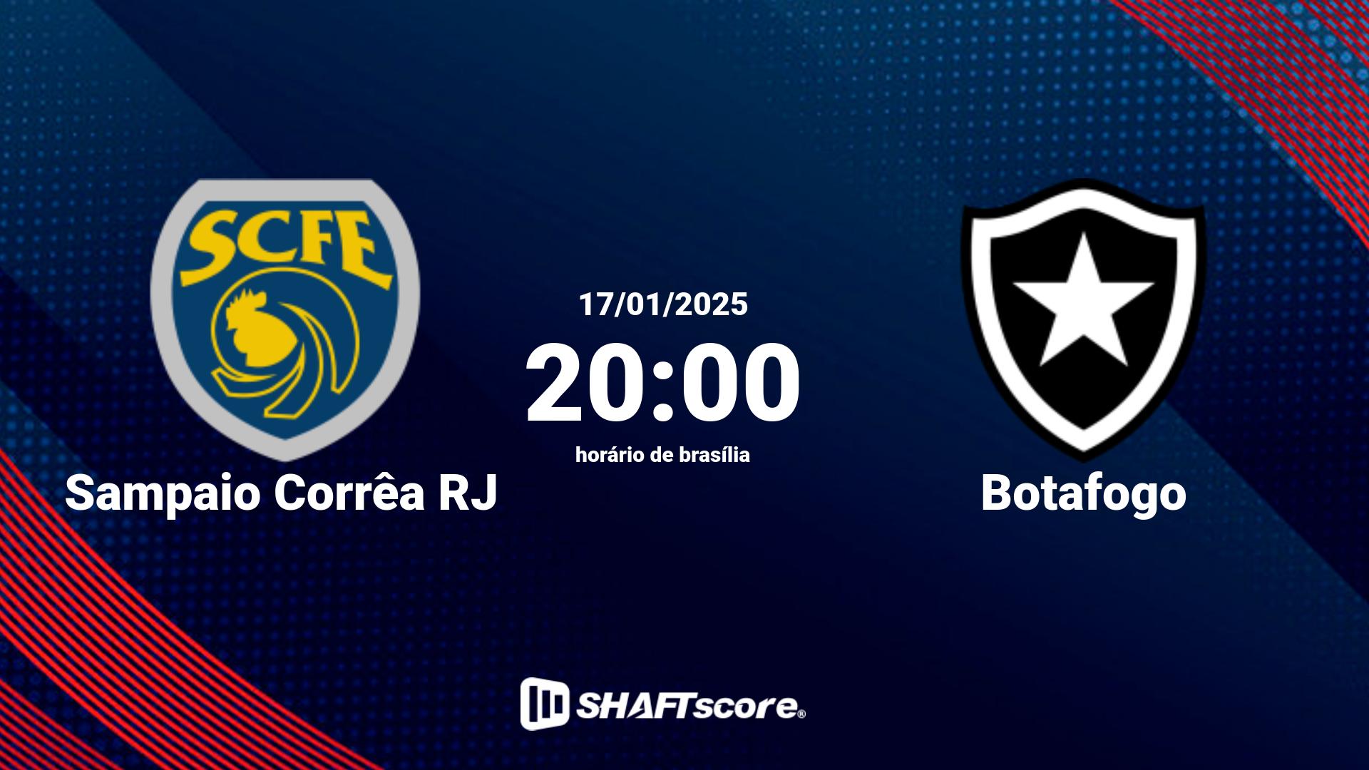 Estatísticas do jogo Sampaio Corrêa RJ vs Botafogo 17.01 20:00