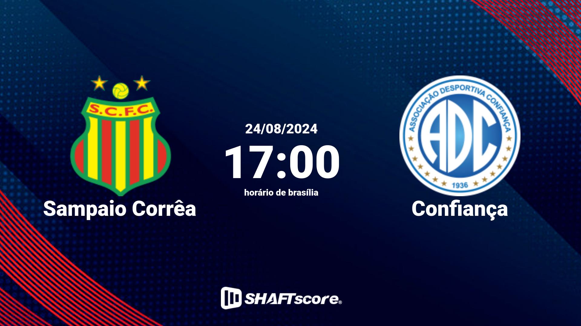 Estatísticas do jogo Sampaio Corrêa vs Confiança 24.08 17:00