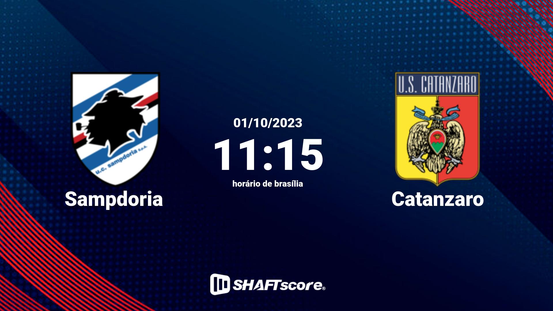 Estatísticas do jogo Sampdoria vs Catanzaro 01.10 11:15