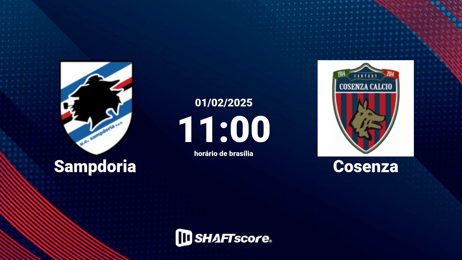 Estatísticas do jogo Sampdoria vs Cosenza 01.02 11:00