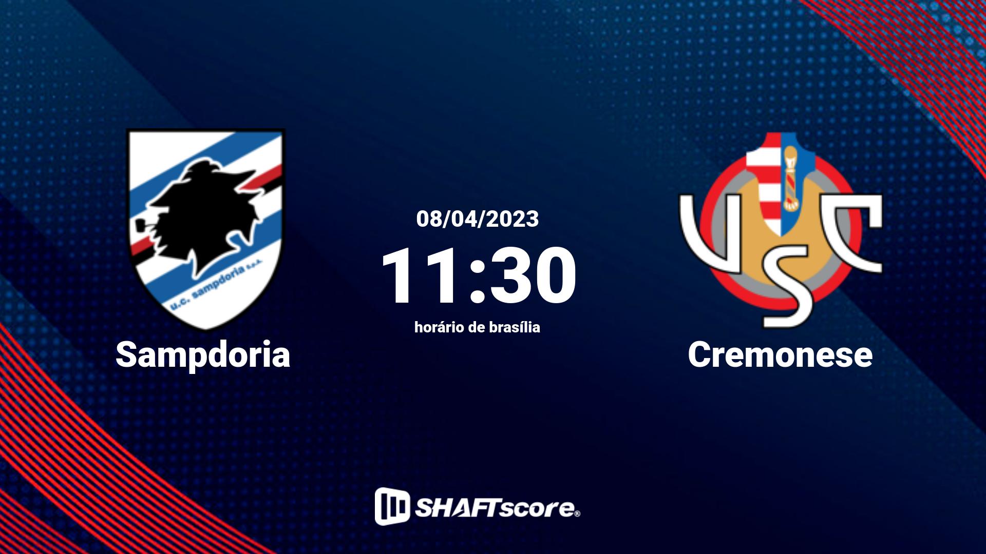 Estatísticas do jogo Sampdoria vs Cremonese 08.04 11:30