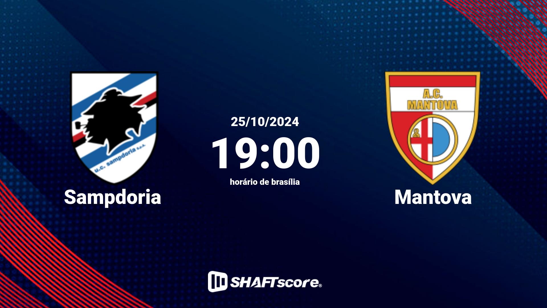 Estatísticas do jogo Sampdoria vs Mantova 25.10 19:00