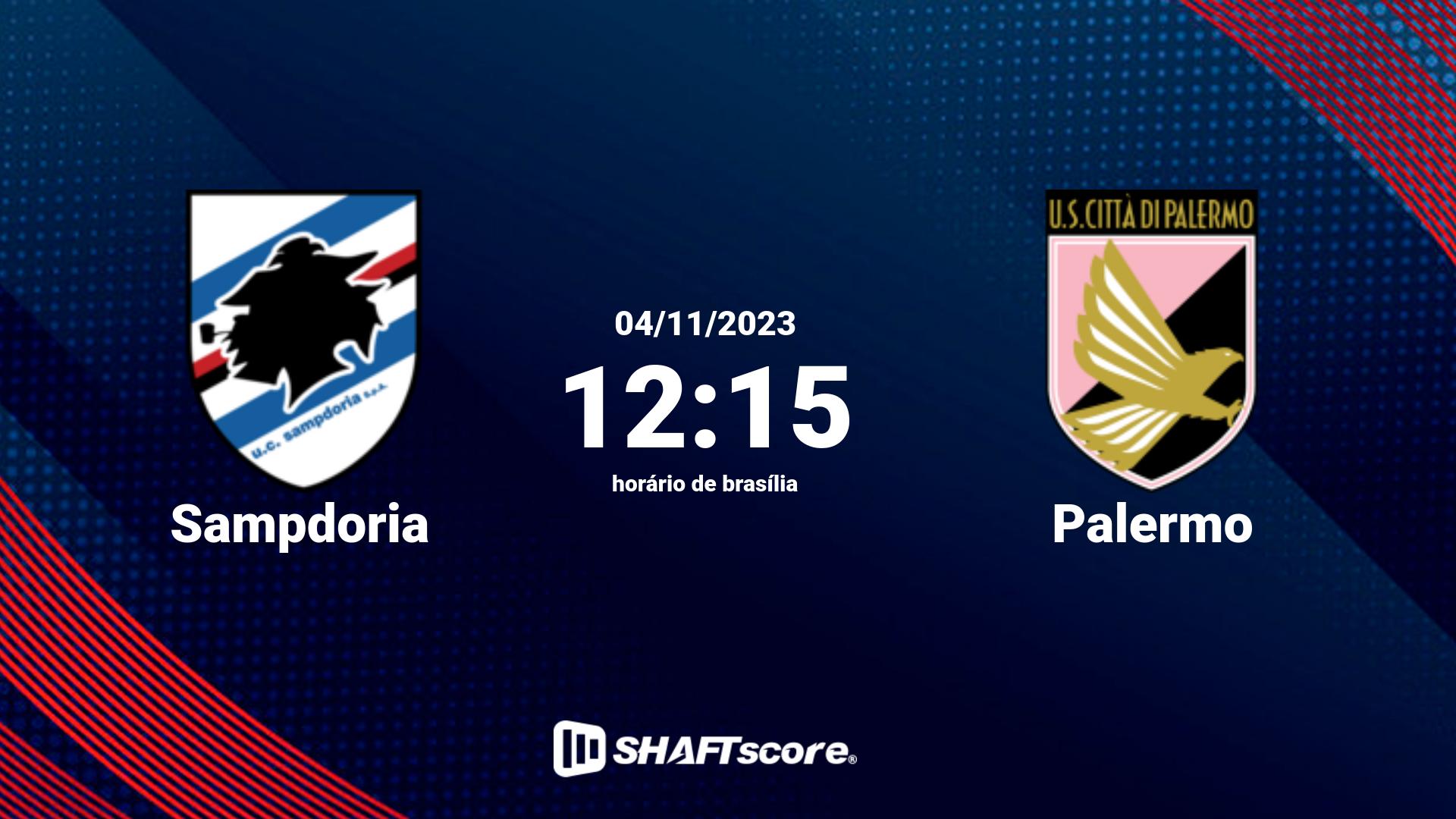 Estatísticas do jogo Sampdoria vs Palermo 04.11 12:15