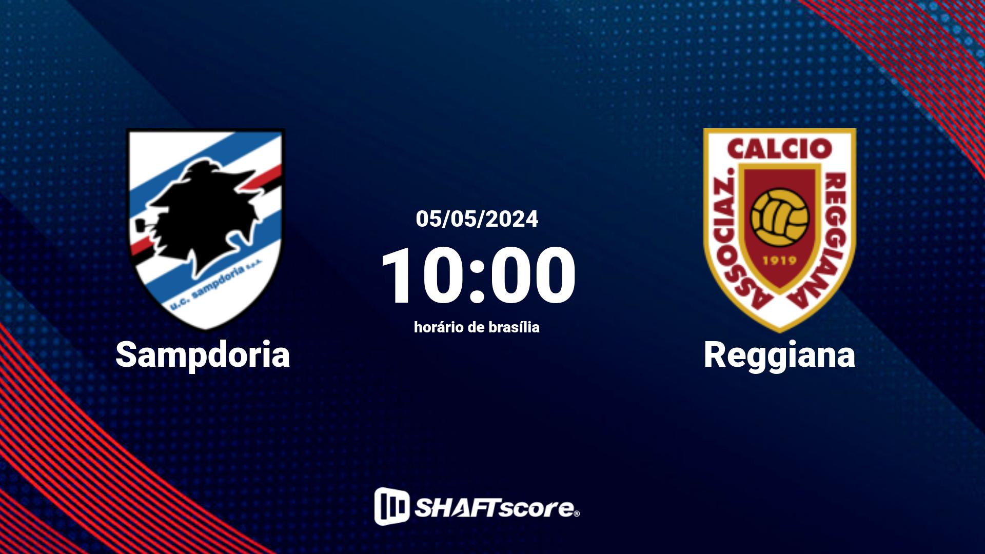 Estatísticas do jogo Sampdoria vs Reggiana 05.05 10:00