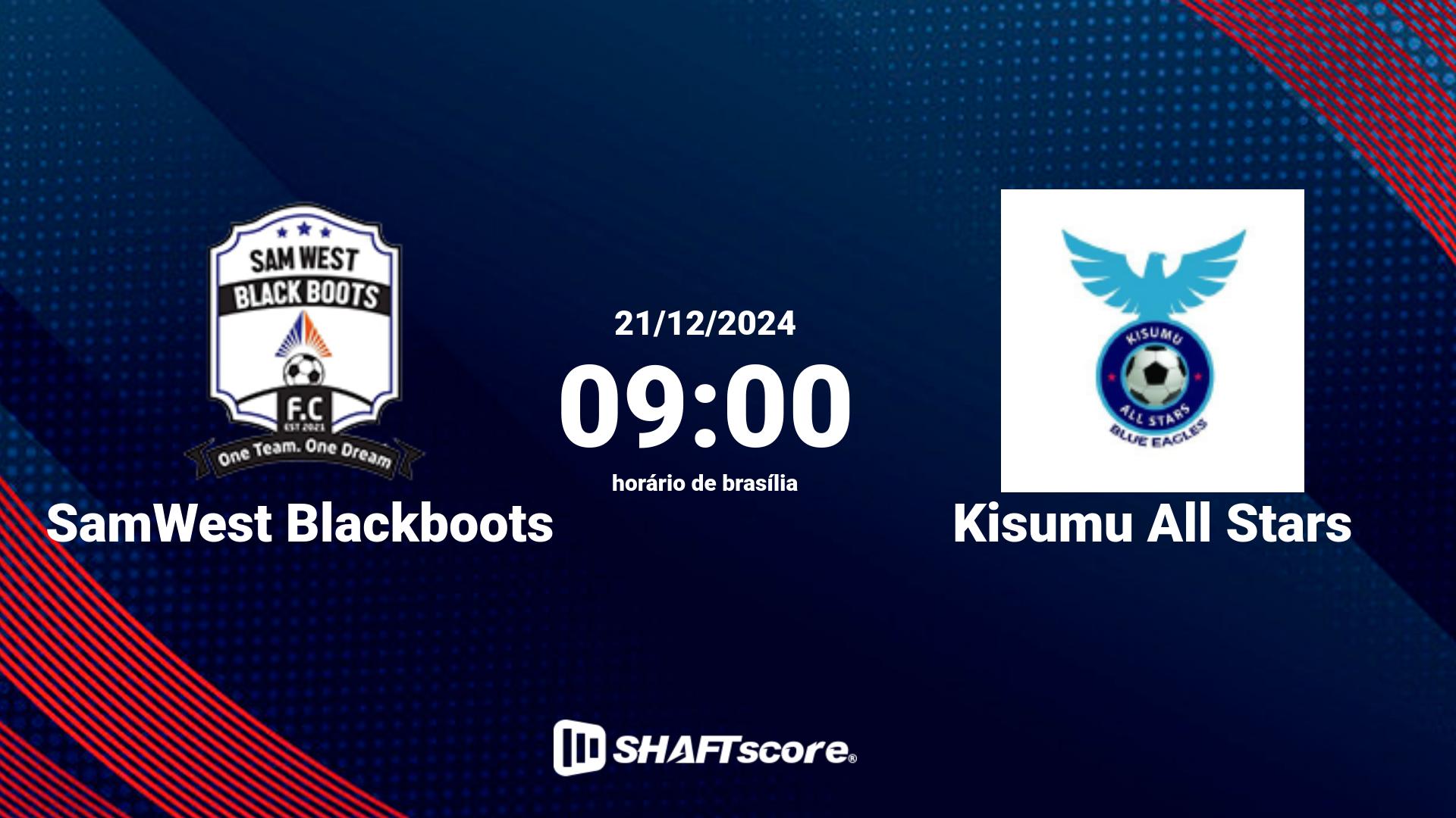 Estatísticas do jogo SamWest Blackboots vs Kisumu All Stars 21.12 09:00