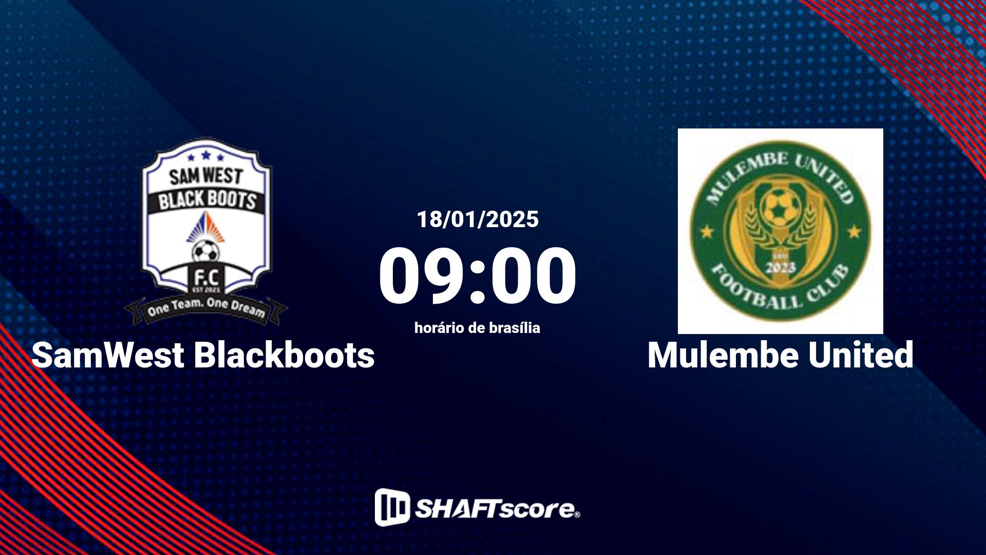 Estatísticas do jogo SamWest Blackboots vs Mulembe United 18.01 09:00