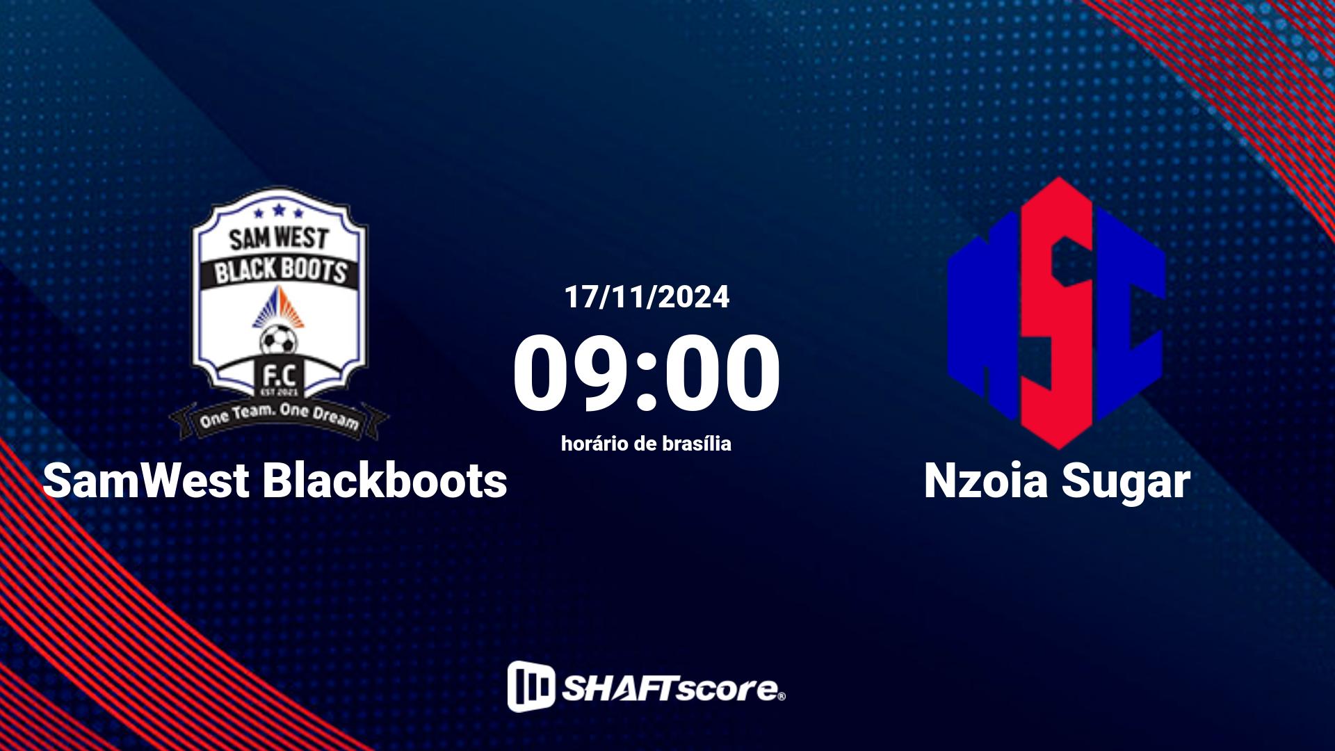 Estatísticas do jogo SamWest Blackboots vs Nzoia Sugar 17.11 09:00