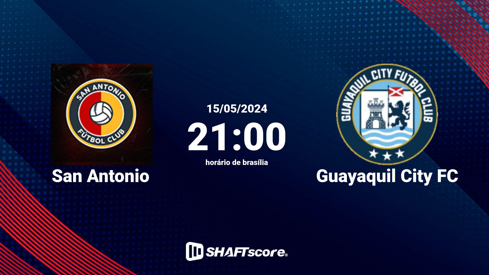 Estatísticas do jogo San Antonio vs Guayaquil City FC 15.05 21:00