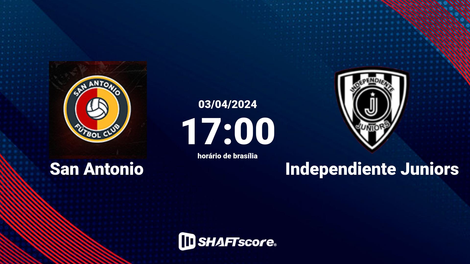 Estatísticas do jogo San Antonio vs Independiente Juniors 03.04 17:00